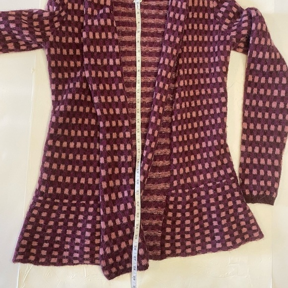 LUCY & Laurel Alpaca Blend Purple Cardigan - Picture 7 of 8